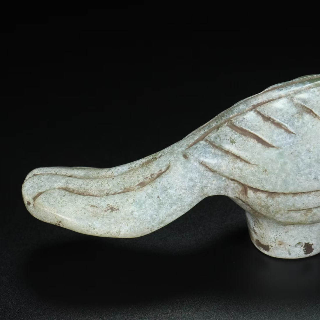 A beautiful Hetian jade bird staff - 3