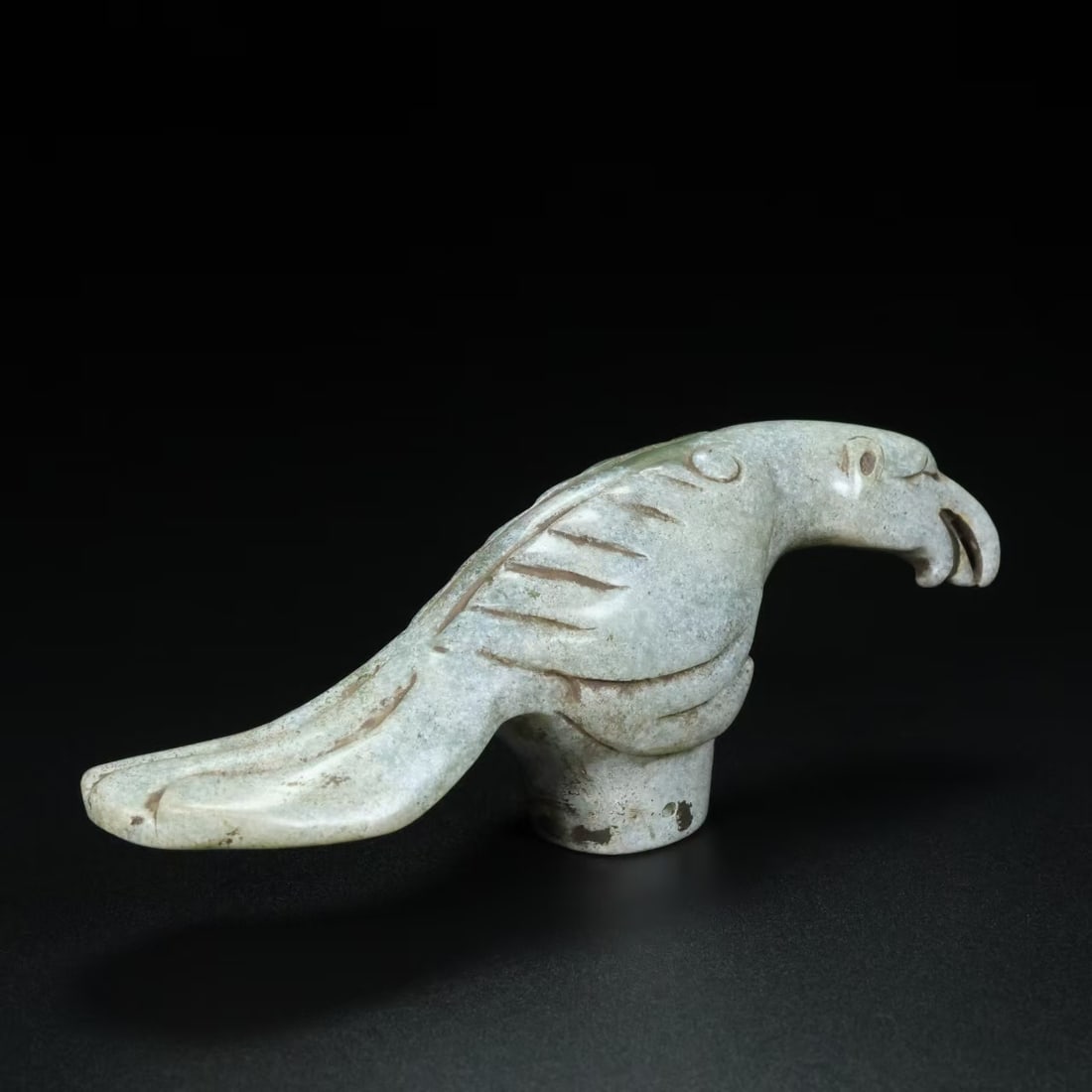 A beautiful Hetian jade bird staff - 4