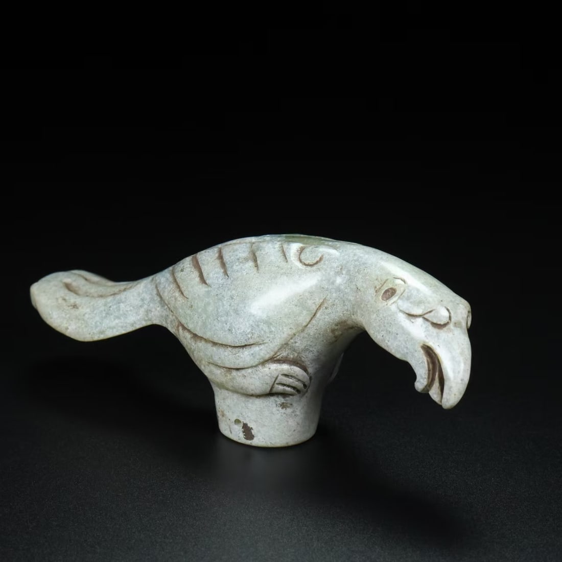 A beautiful Hetian jade bird staff - 5