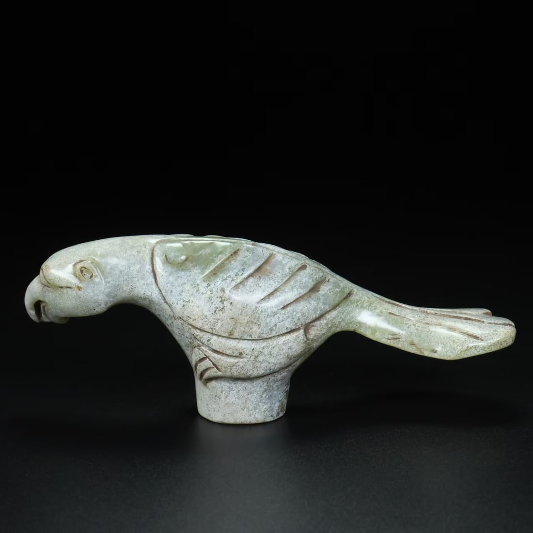 A beautiful Hetian jade bird staff - 6