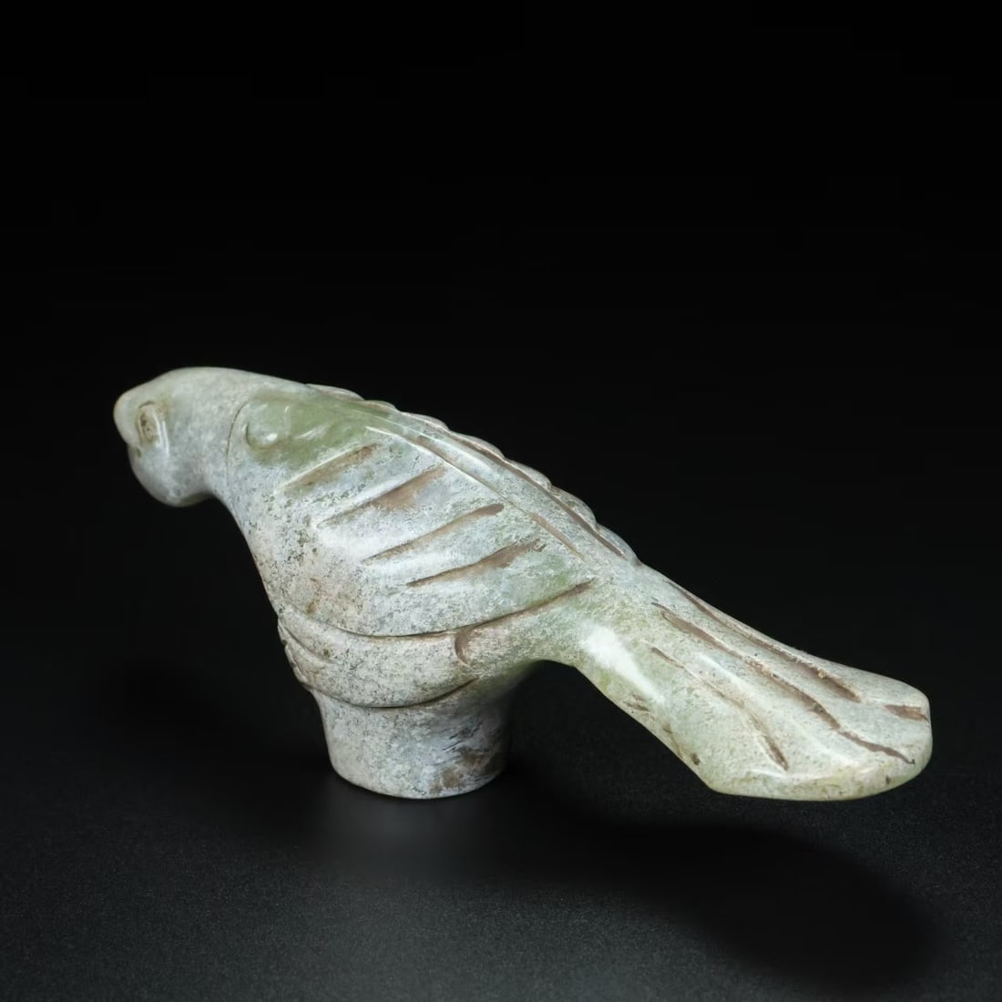 A beautiful Hetian jade bird staff - 7