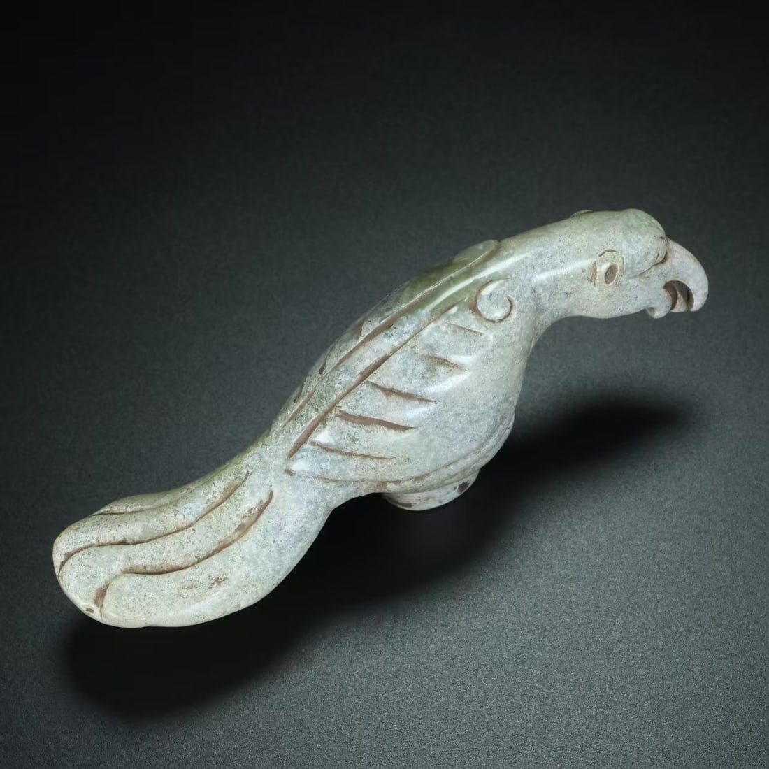 A beautiful Hetian jade bird staff - 9