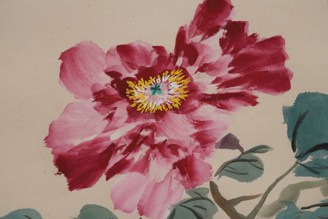 A vertical scroll on paper by Wang Xuetao - 3