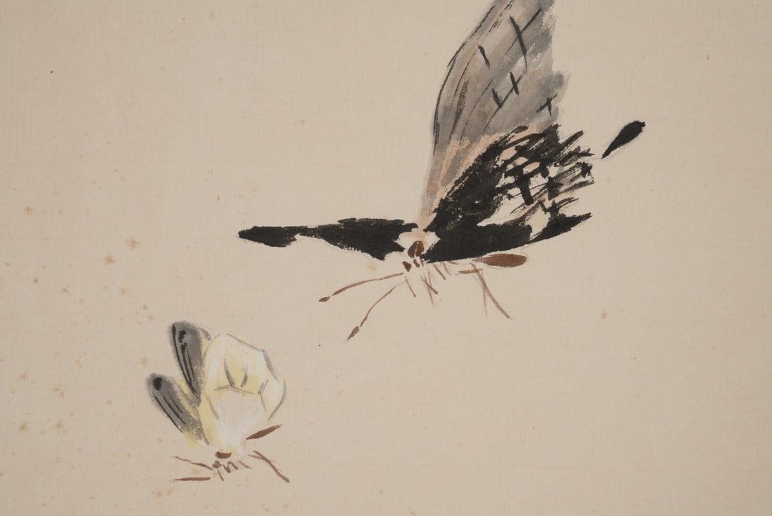 A vertical scroll on paper by Wang Xuetao - 8