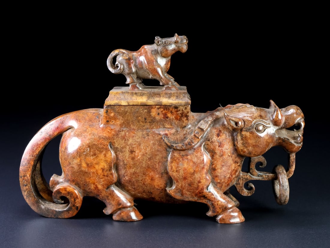 A piece of exquisite Hetian jade rhinoceros (1 of 10)