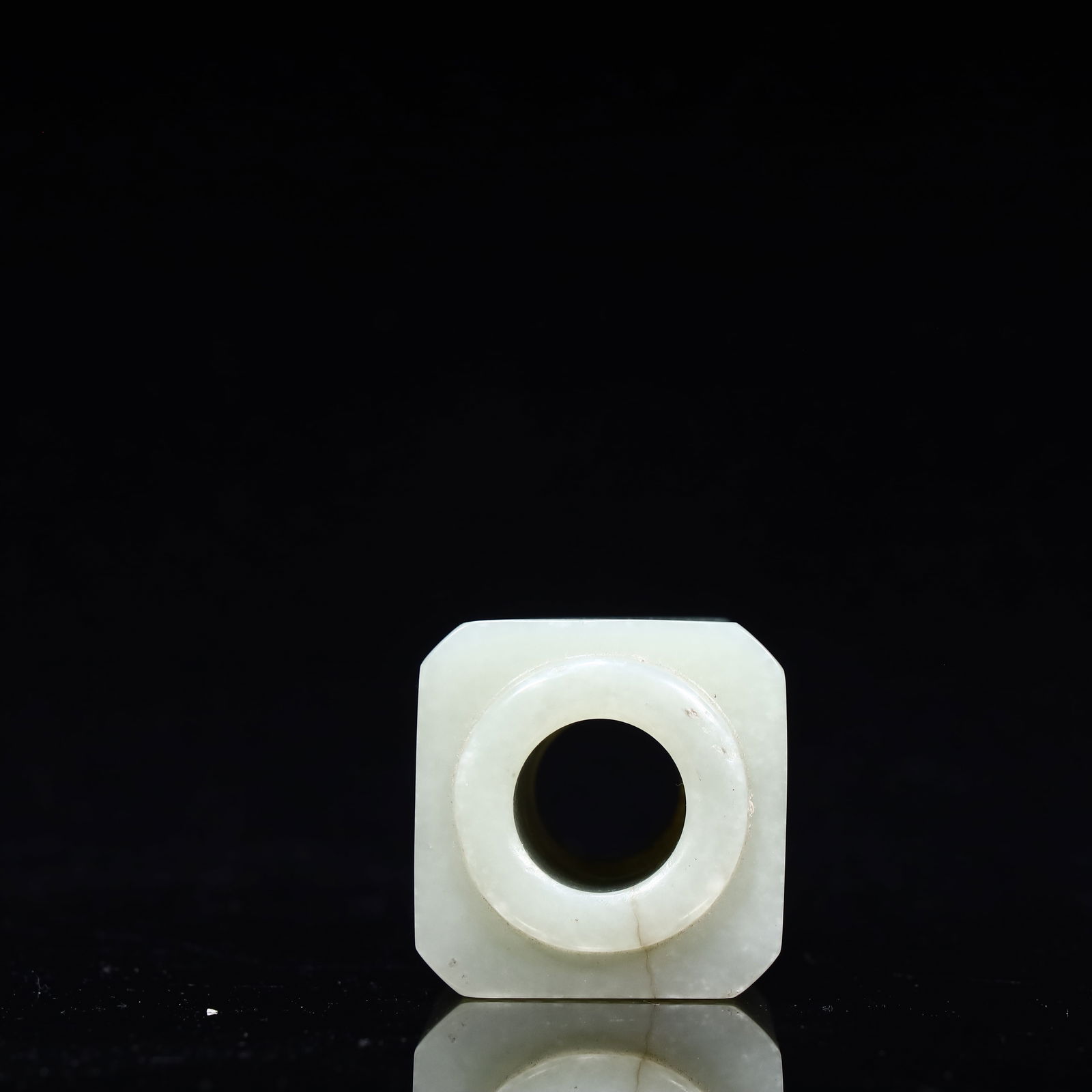 A beautiful Hetian jade square joy - 5