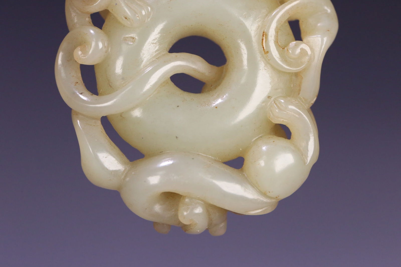 A beautiful Hetian jade dragon pendant - 6