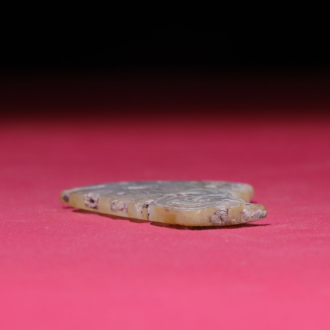 A beautiful white jade dragon pendant - 7