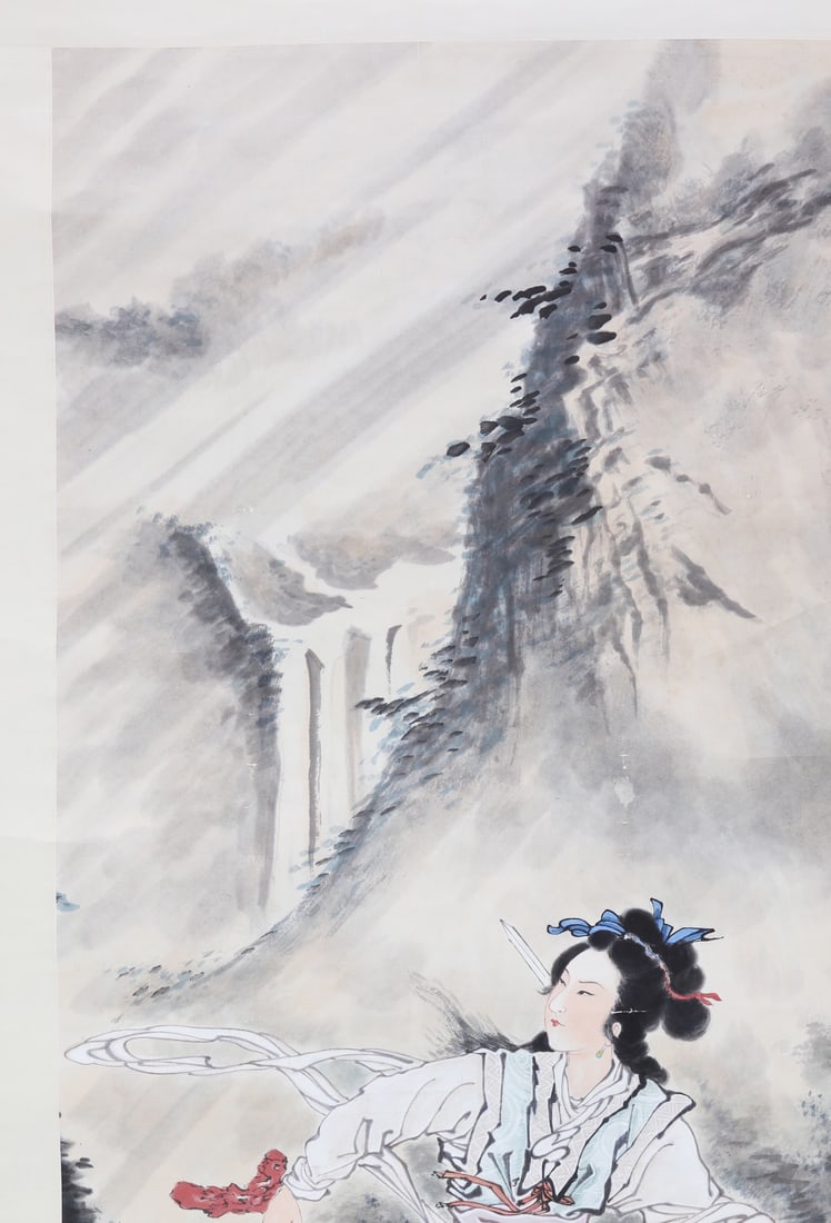 A vertical scroll on paper by Xu Cao - 2