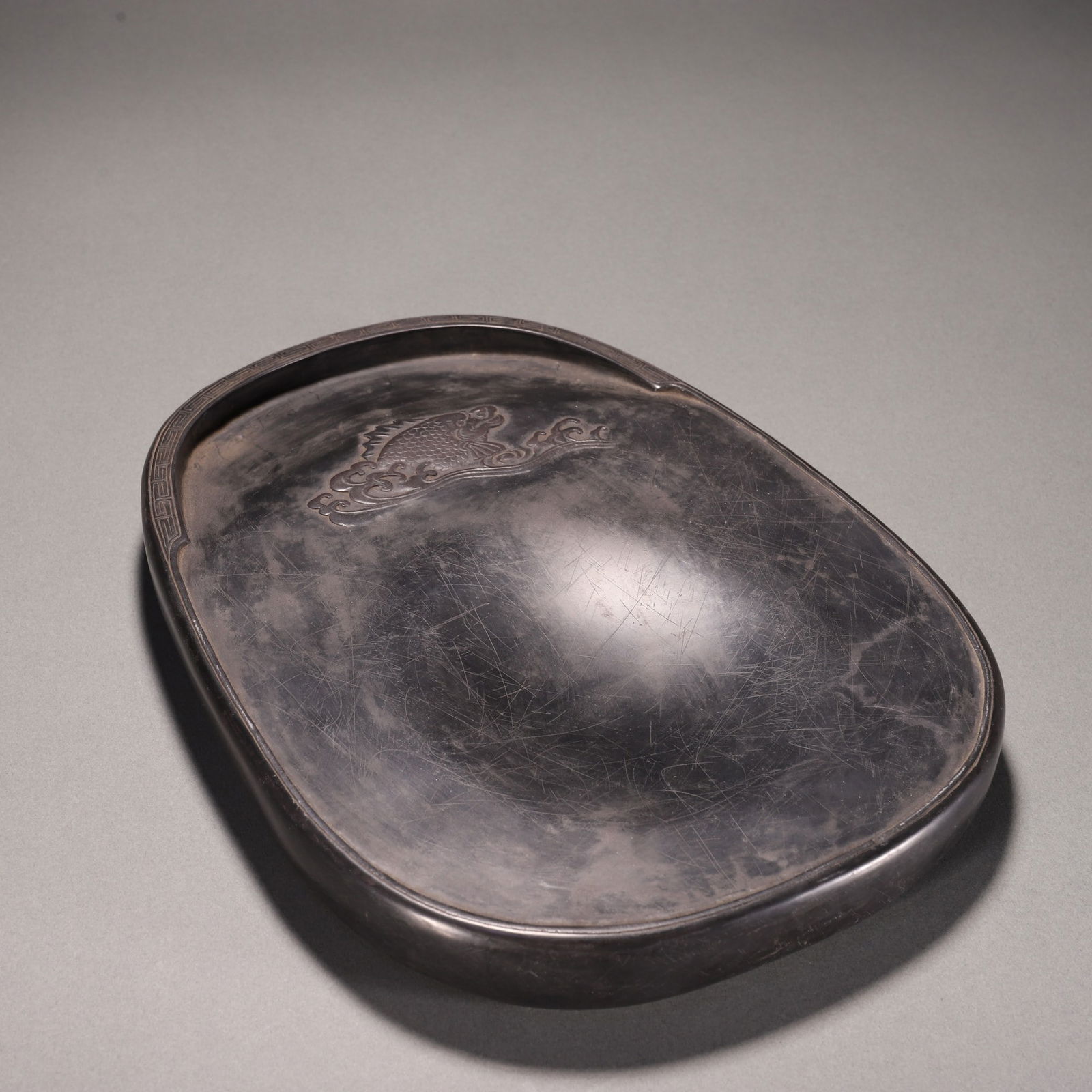 A piece of Qing Dynasty Duanshi has more than inkstones every year: The Duanshi of the Qing Dynasty has a surplus inkstone every year Size:T:3.5cm L:29.5cm W:22.5cm (The Dimensions Of All Batches Are Manually Measured.If You Need More Detailed