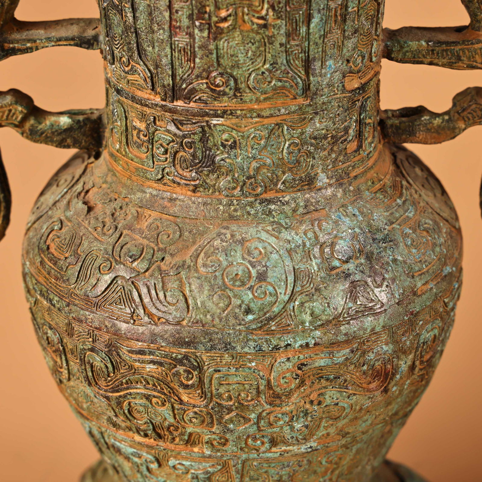 A beautiful bronze tiger vase - 5
