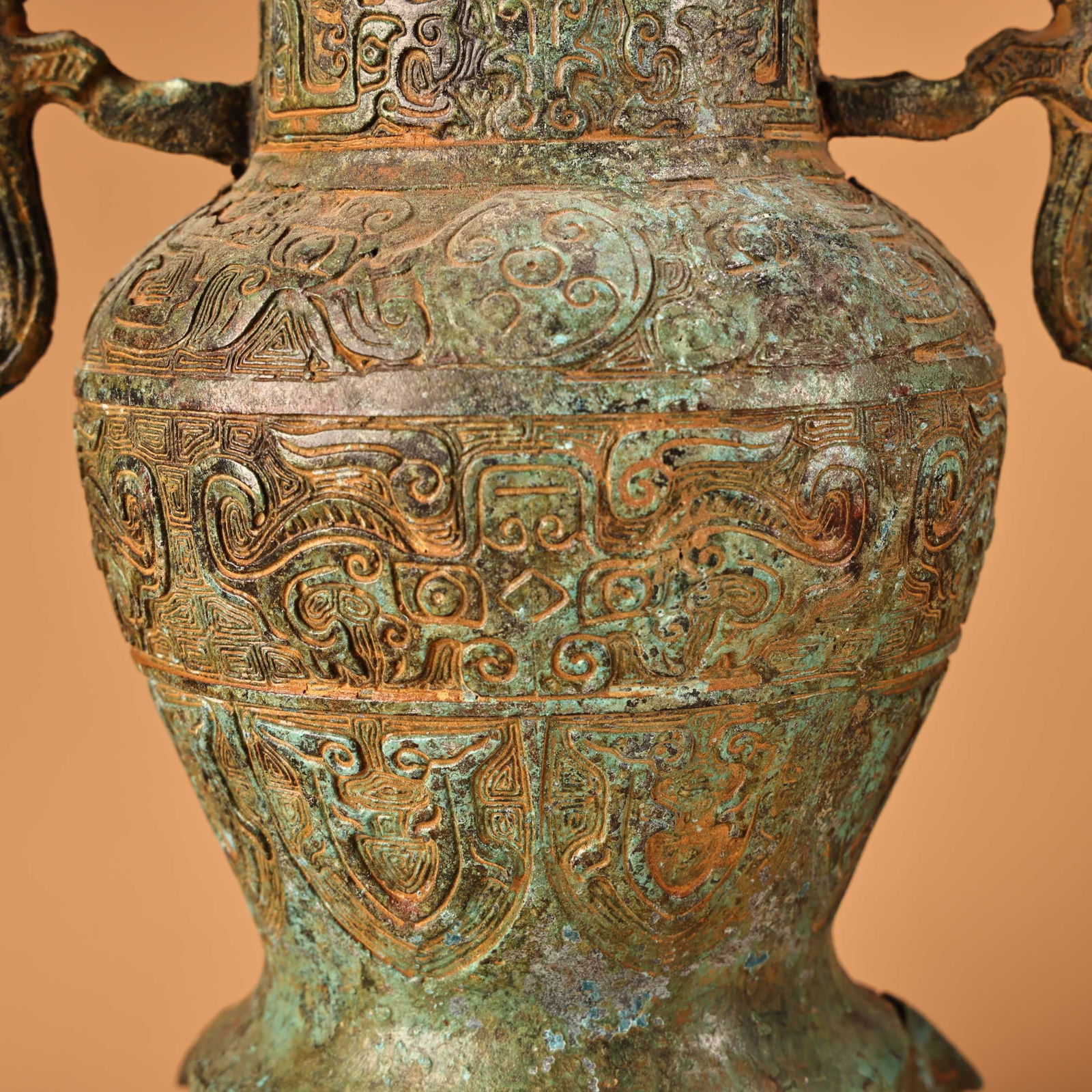 A beautiful bronze tiger vase - 6