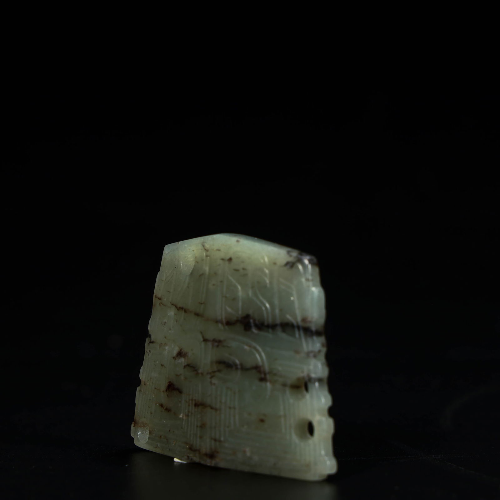 A beautiful beast face pattern jade qi - 3