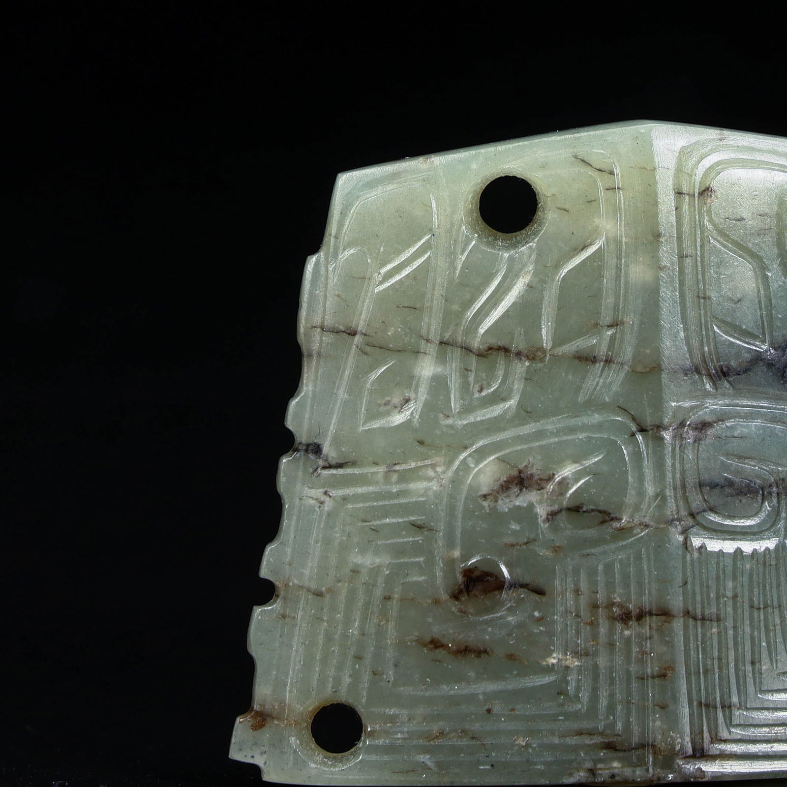 A beautiful beast face pattern jade qi - 9