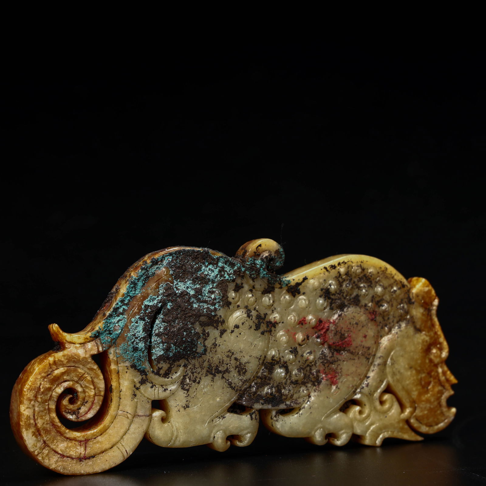 A beautiful valley-patterned jade tiger-shaped pendant - 5