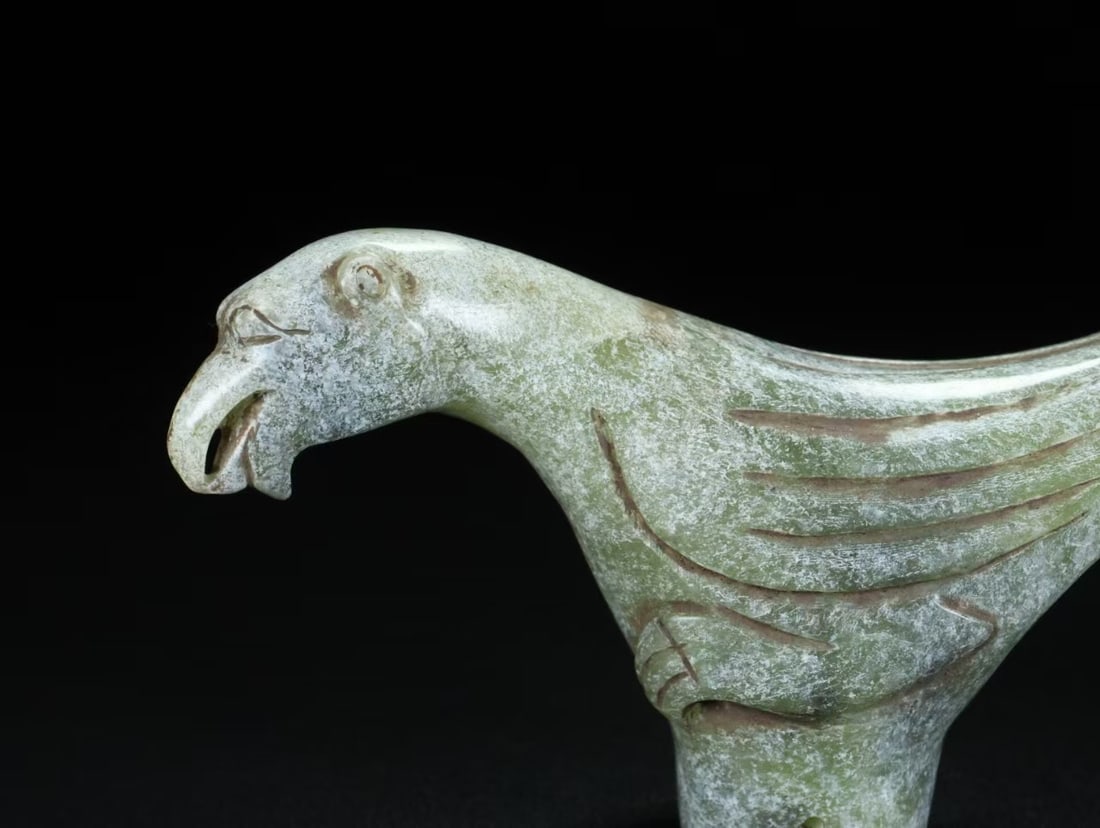A beautiful Hetian jade bird staff - 2