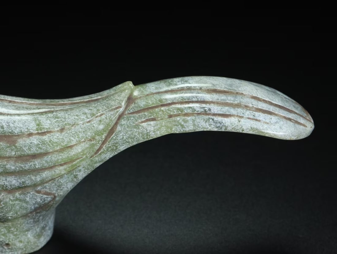 A beautiful Hetian jade bird staff - 3