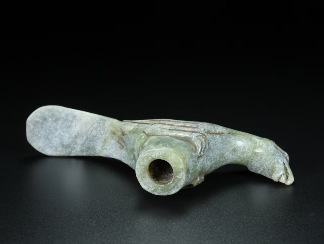 A beautiful Hetian jade bird staff - 8