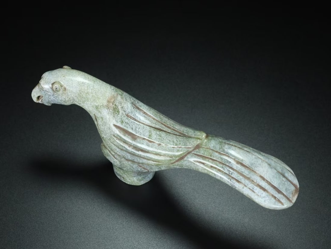 A beautiful Hetian jade bird staff - 9