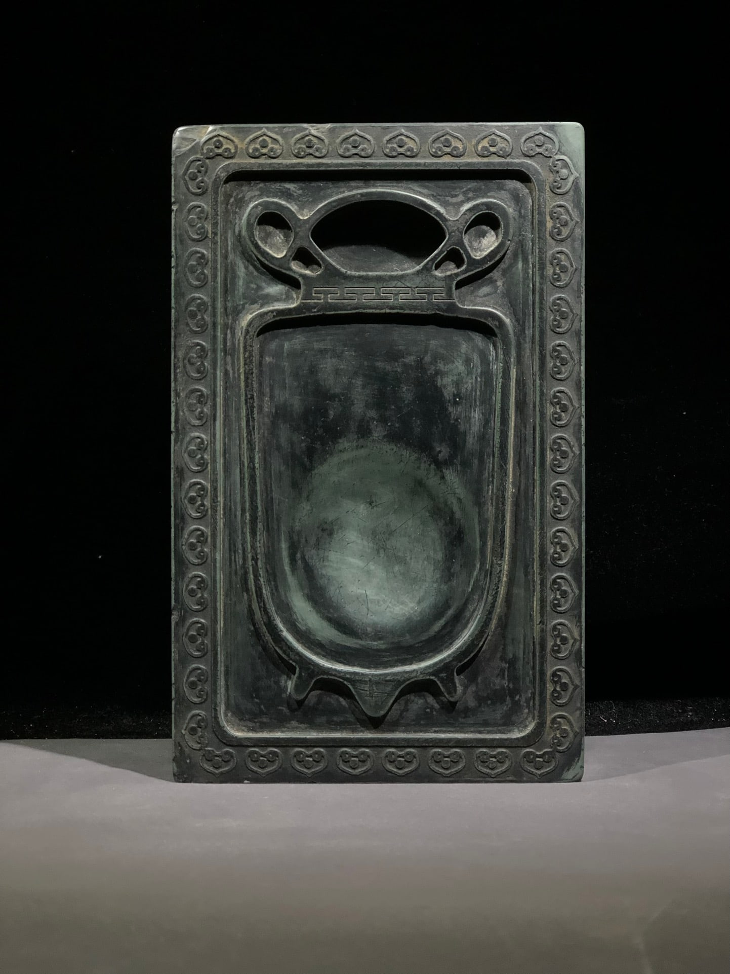 A Taohe inkstone of Bao Shichen: Bao Shichen's Taohe inkstone Size:L:23cm W:14.4cm T:4cm (The Dimensions Of All Batches Are Manually Measured.If You Need More Detailed Information, Please Contact Our Customer