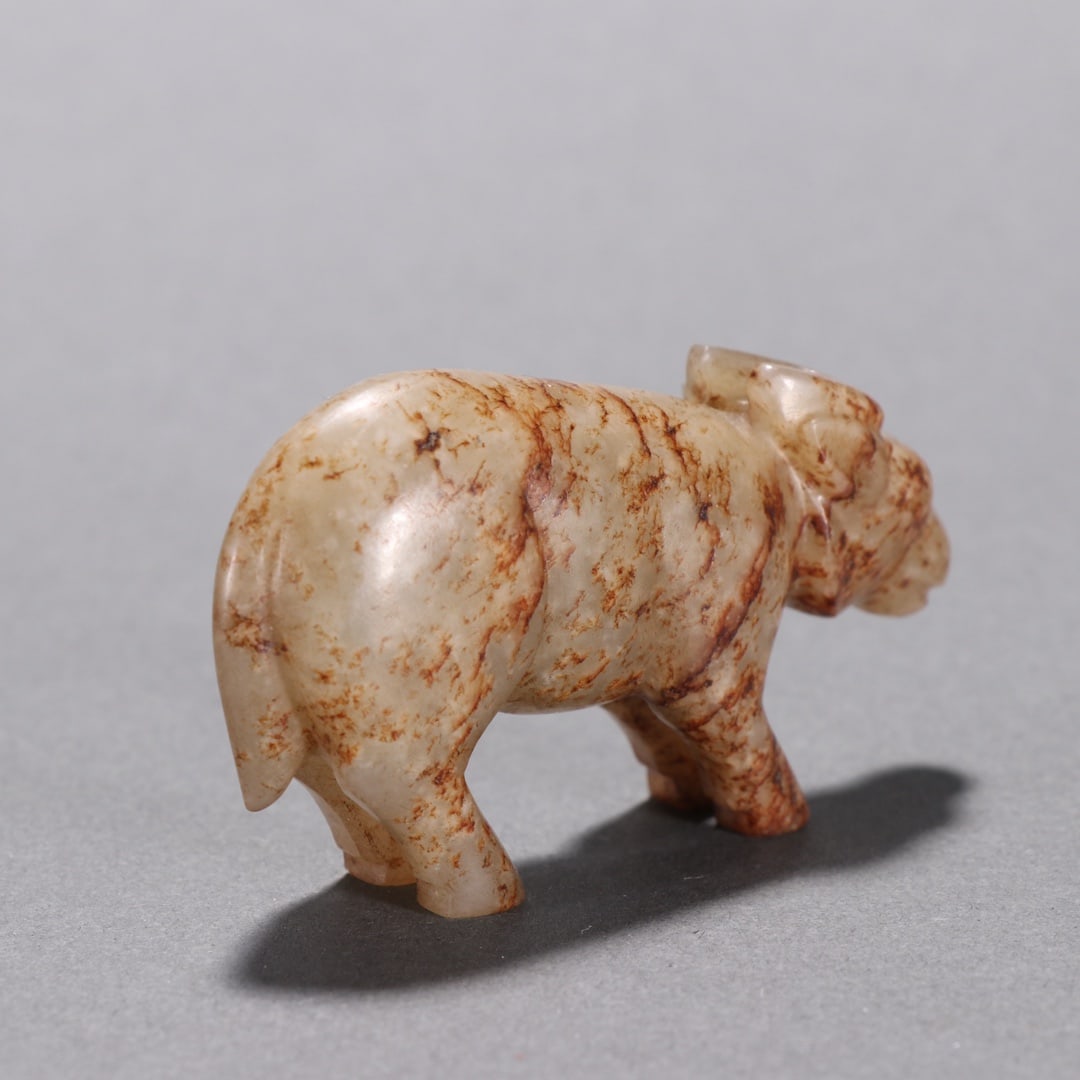 A beautiful ancient Hetian jade beast - 4