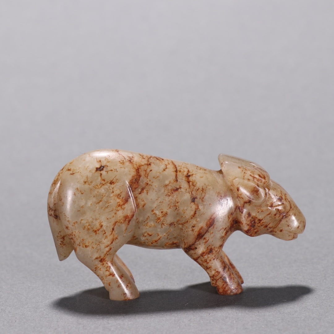 A beautiful ancient Hetian jade beast - 5