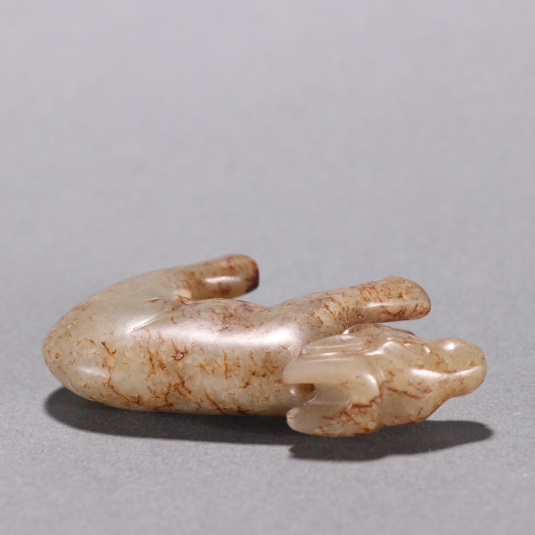 A beautiful ancient Hetian jade beast - 8