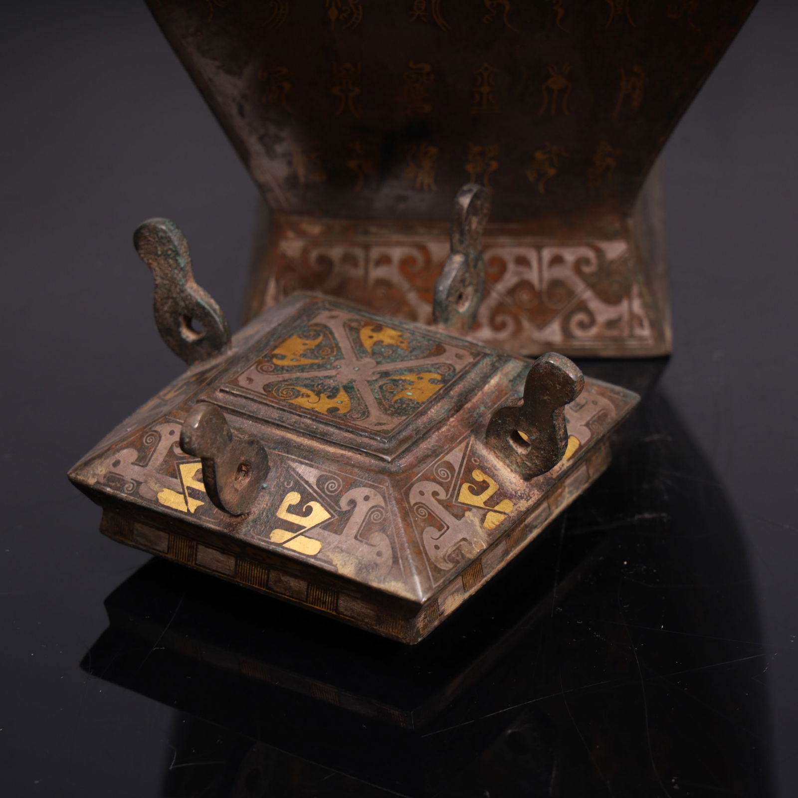 A Han Dynasty Cuojin silver amphora - 4