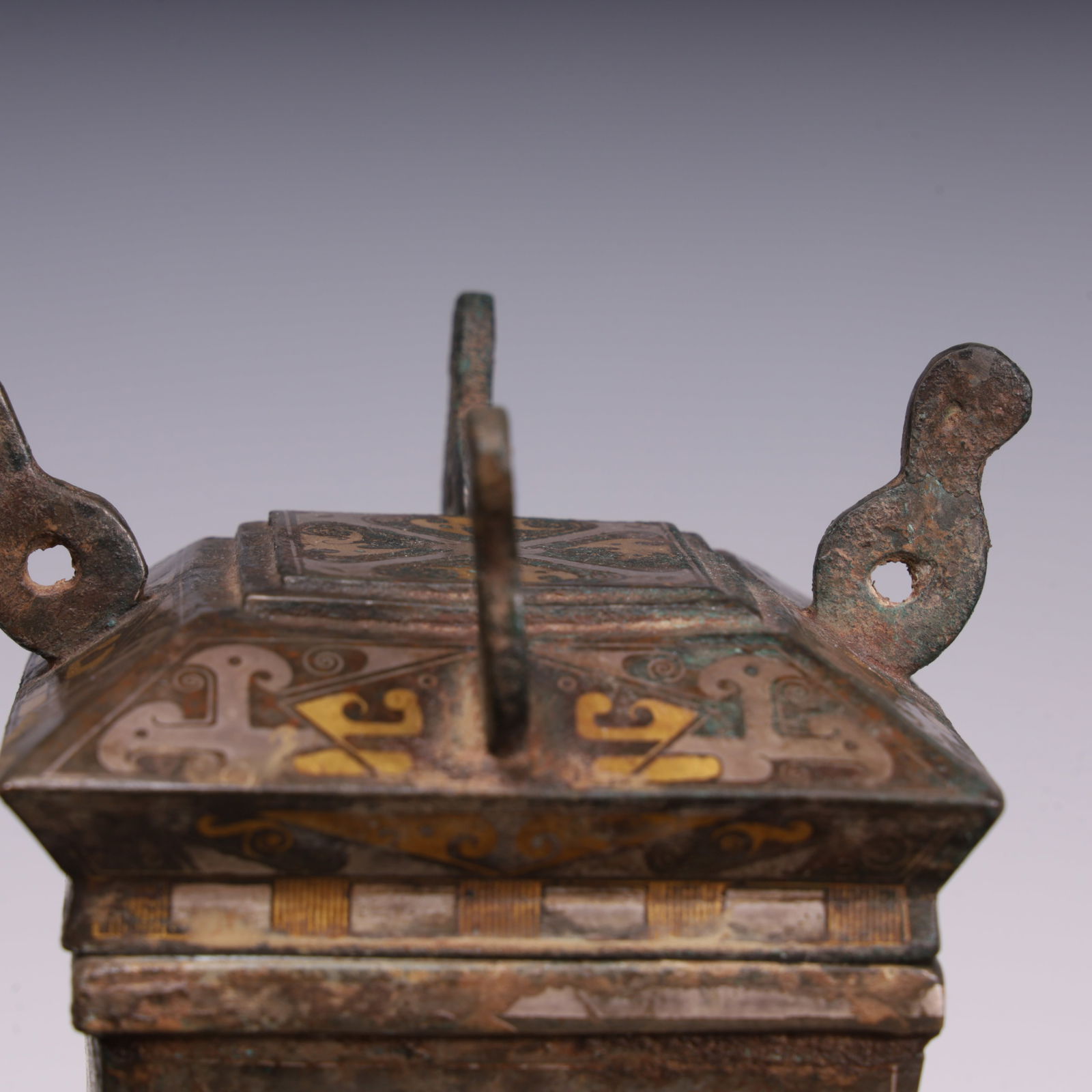 A Han Dynasty Cuojin silver amphora - 6