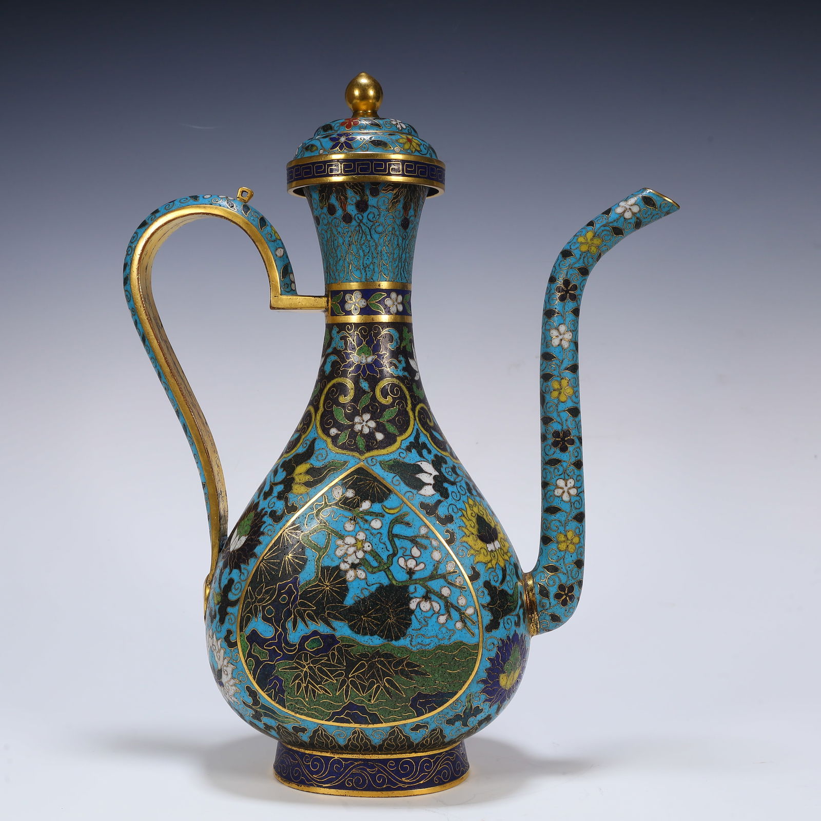 A fine cloisonné pot - 5