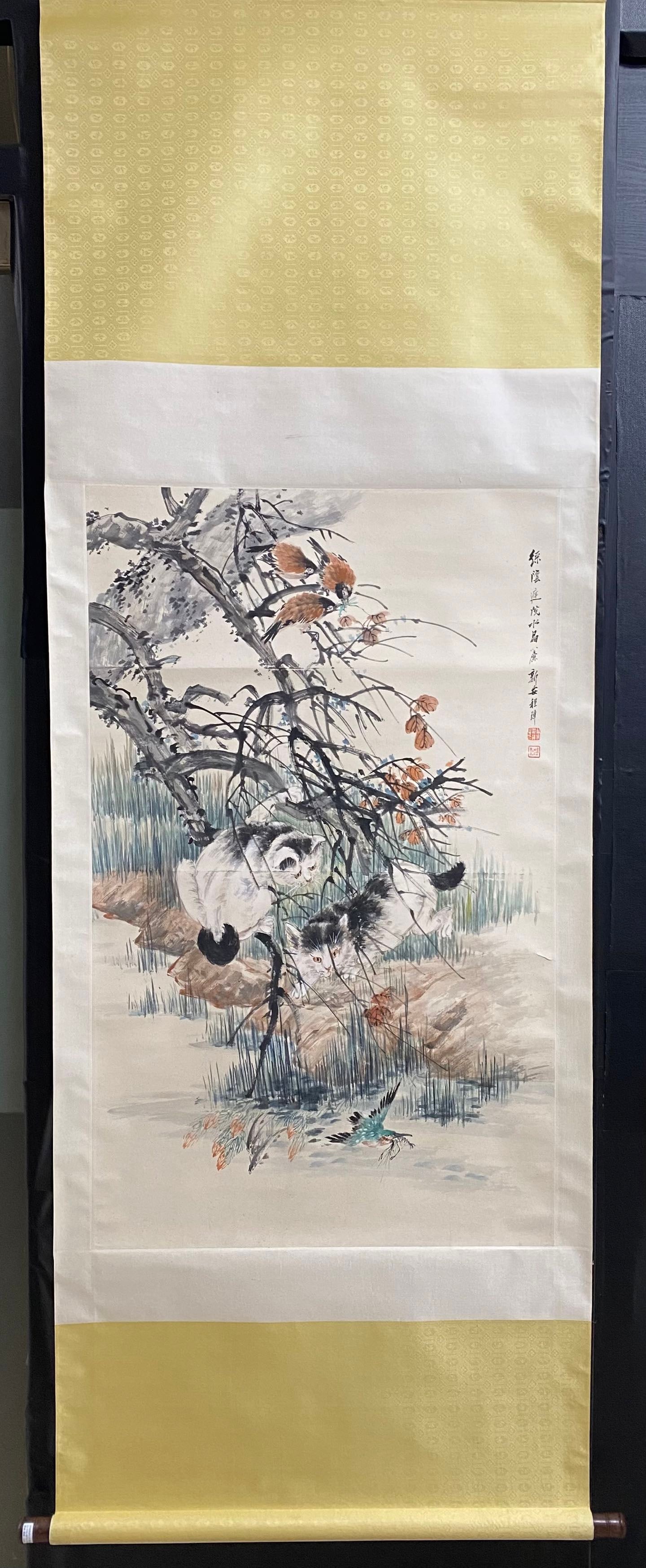 A landscape painting by Cheng Zhang: Cheng Zhang's landscape painting Size:112x68cm (The Dimensions Of All Batches Are Manually Measured.If You Need More Detailed Information, Please Contact Our Customer Service