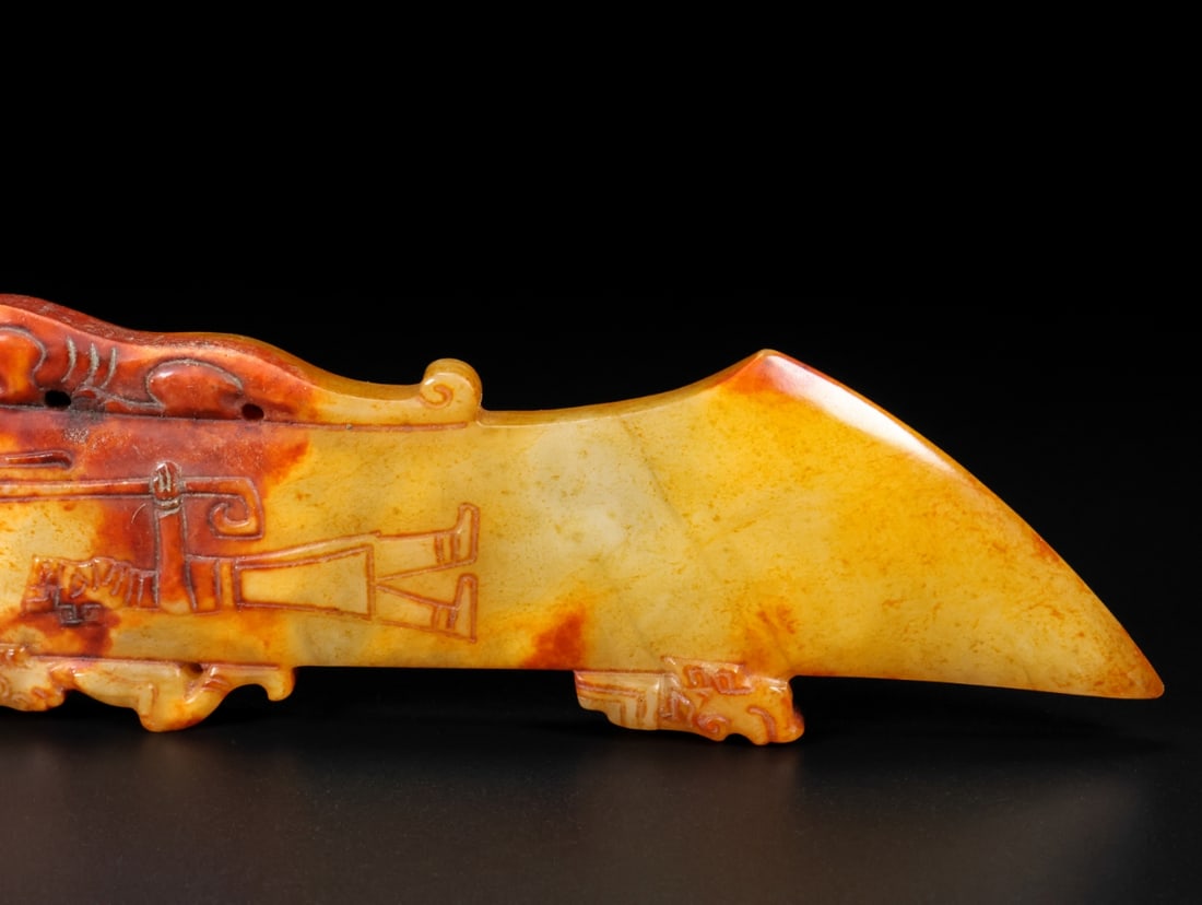 A fine Hetian jade axe - 8