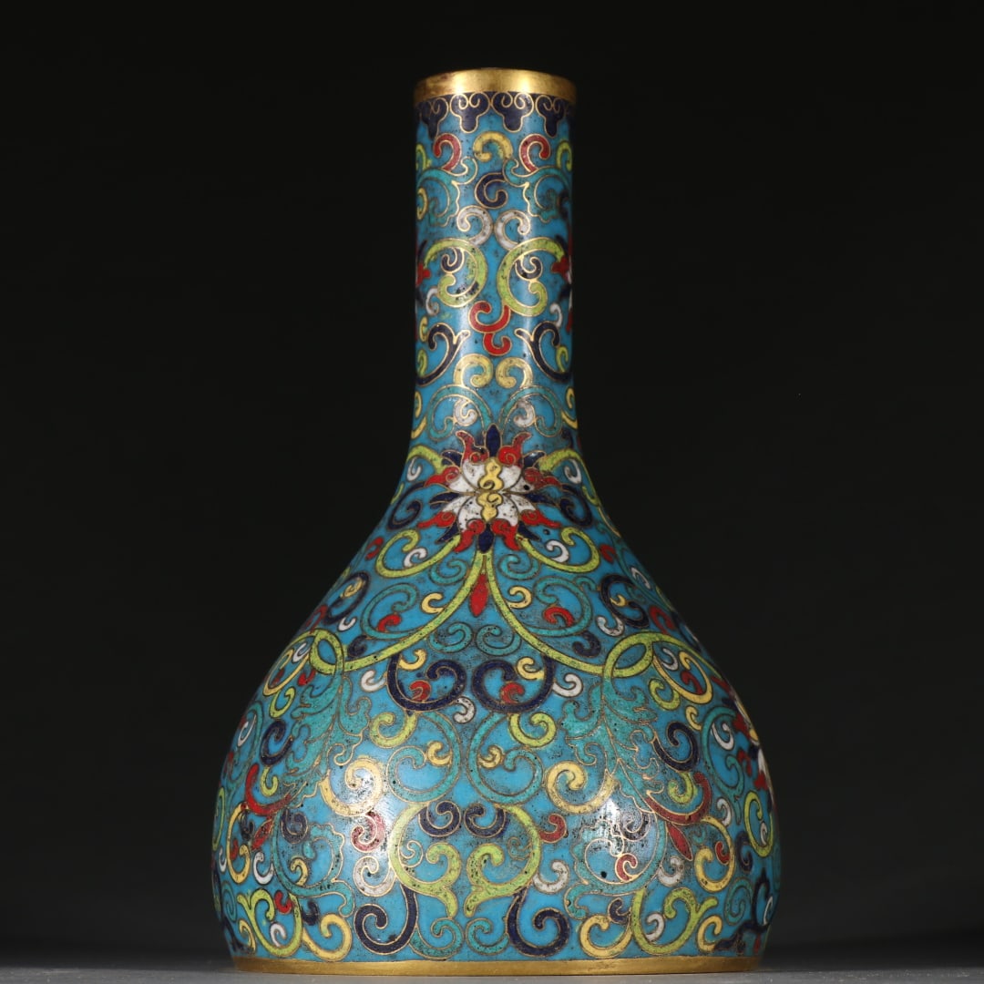 An Exquisite Cloisonne Lotus Pattern Vase - 4