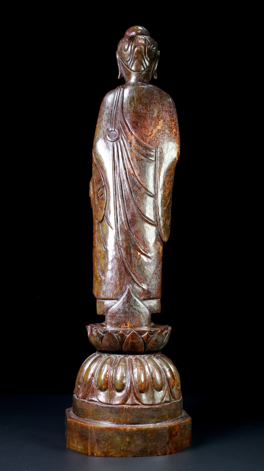 An Exquisite White Jade Buddha Statue - 7