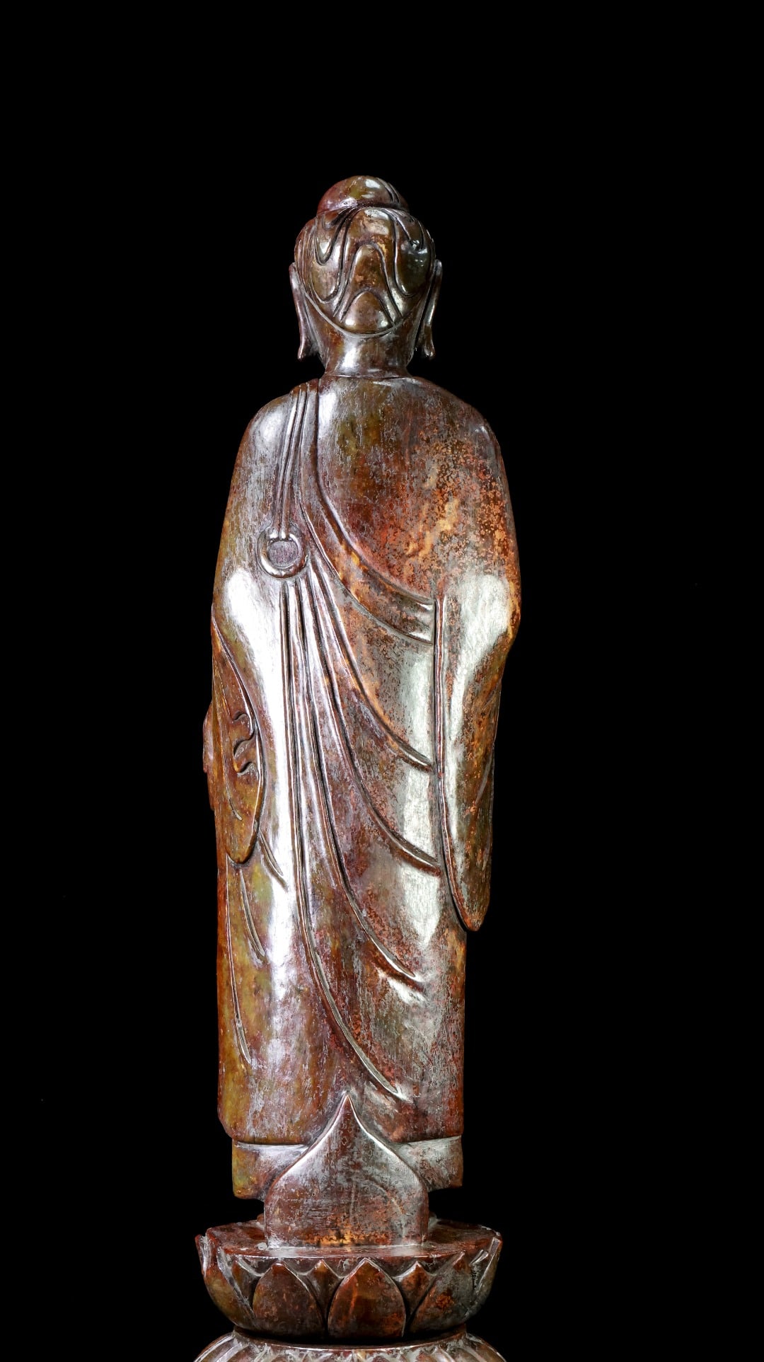 An Exquisite White Jade Buddha Statue - 8