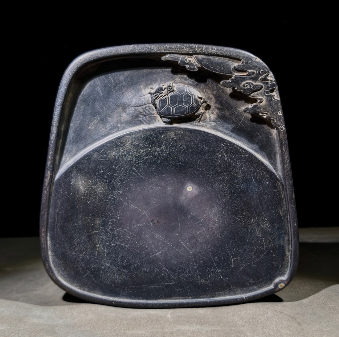 An Exquisite Auspicious Beast Pattern Inkstone: An Exquisite Auspicious Beast Pattern Inkstone Wang jingming Size:23.3cmx22.8cmx3cm (The Dimensions Of All Batches Are Manually Measured.If You Need More Detailed Information, Please Contact Our