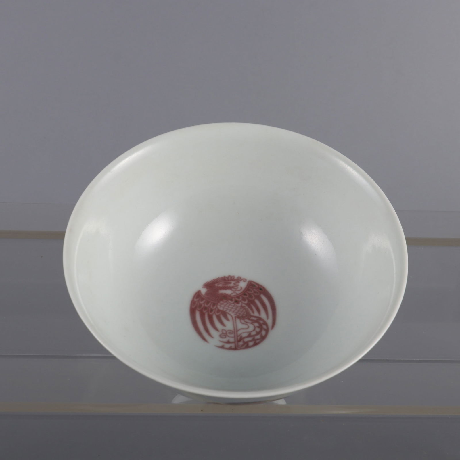 An Exquisite Underglaze-Red Phoenix Pattern Bowl - 6