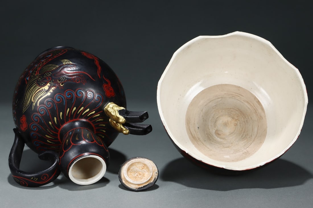 An Exquisite Ding yao Painted Color Dragon Pattern Ewer - 7