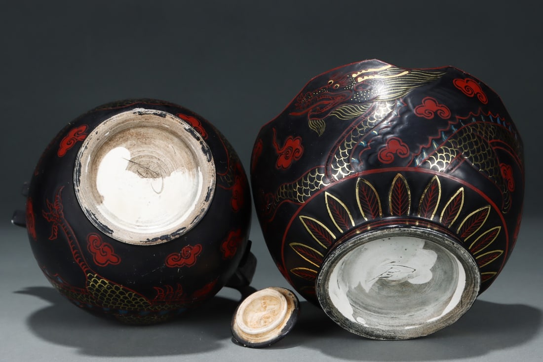 An Exquisite Ding yao Painted Color Dragon Pattern Ewer - 9