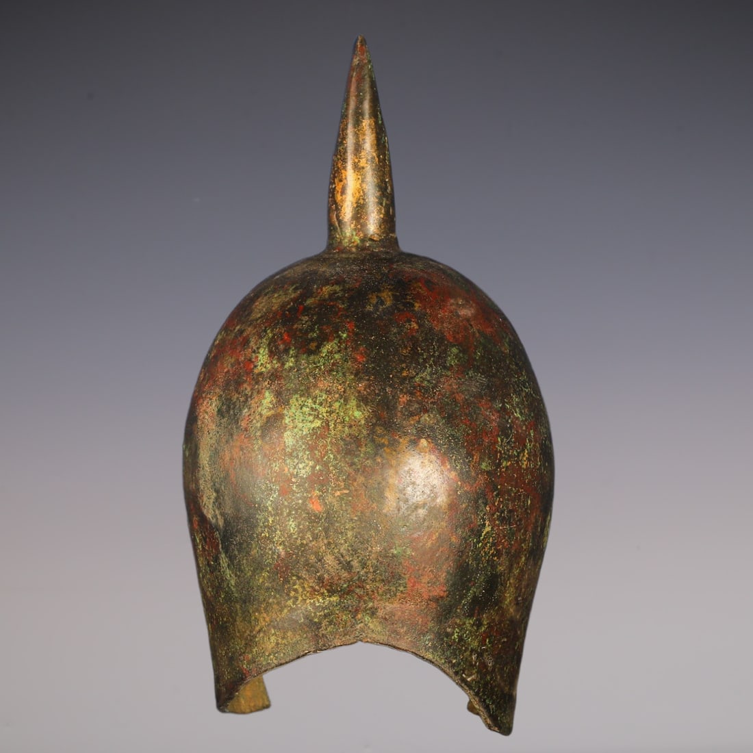An Exquisite Bronze Beast-Face Pattern Helmet - 6