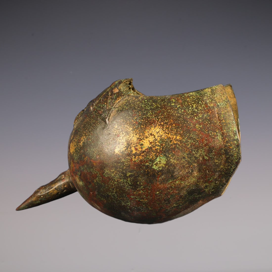 An Exquisite Bronze Beast-Face Pattern Helmet - 7