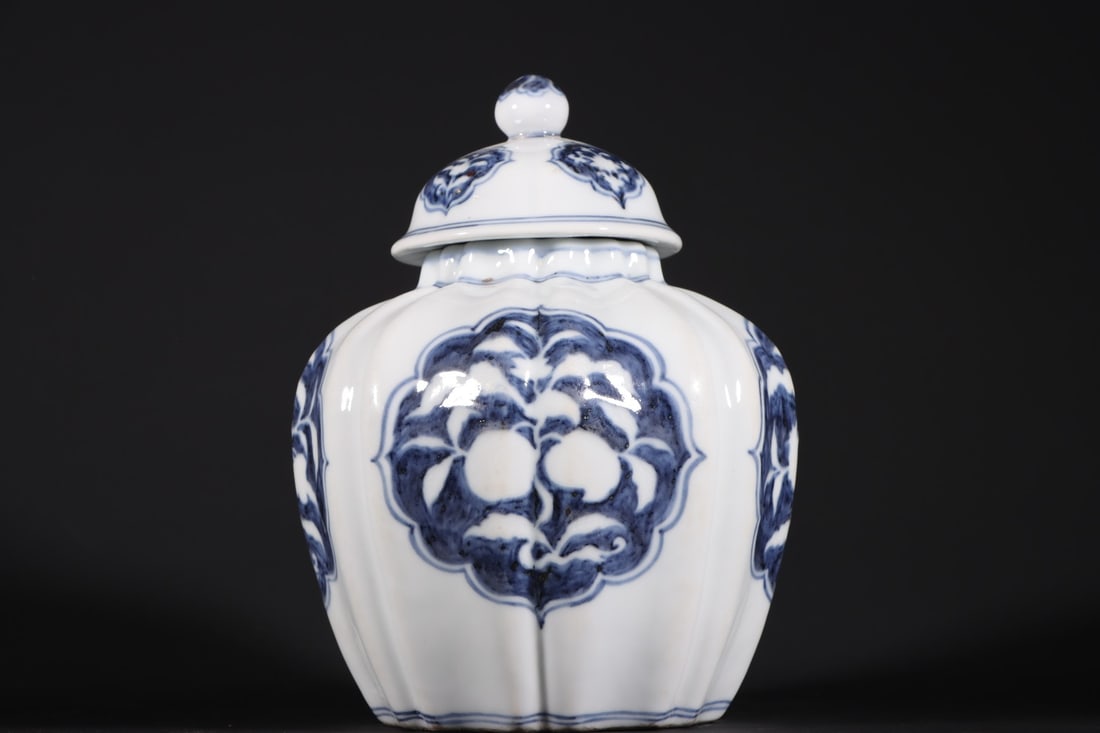 An Exquisite Blue and White Flower and Fruit Pattern Jar: An Exquisite Blue and White Flower and Fruit Pattern Jar Ming Dynasty, China Size:18.8cmx14cm (The Dimensions Of All Batches Are Manually Measured.If You Need More Detailed Information, Please