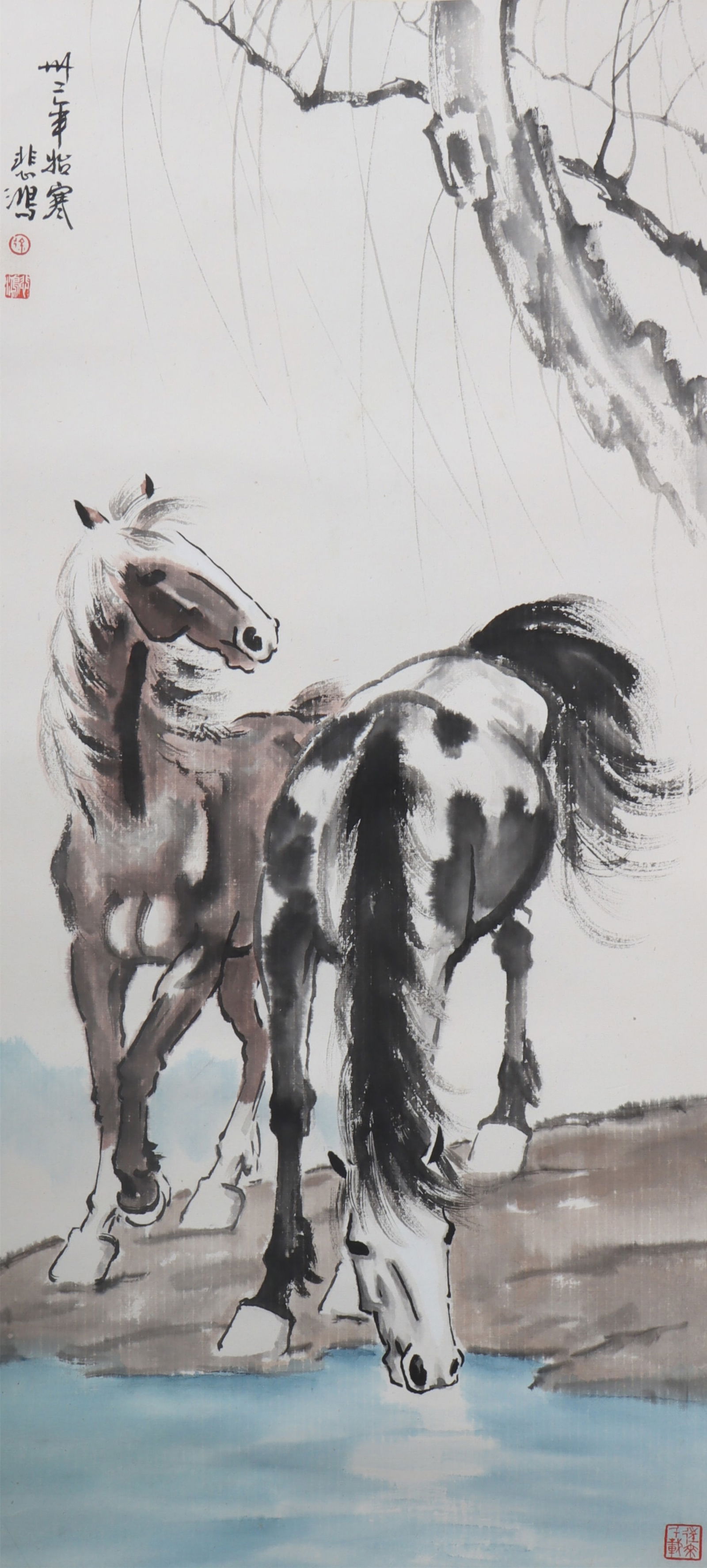 An Fabulous Chinese Ink Horse By Paper: An Fabulous Chinese Ink Horse By Paper Xu beihong Size:110cmx47cm (The Dimensions Of All Batches Are Manually Measured.If You Need More Detailed Information, Please Contact Our Customer Service