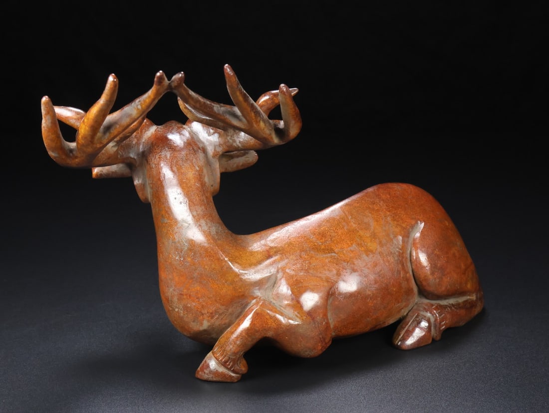 An Exquisite White Jade Deer Ornament - 7