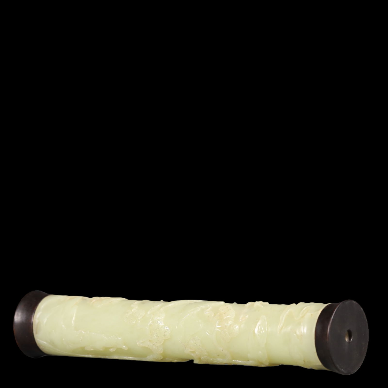 A Exquisite White Jade Pine Pattern Incense Tube - 6