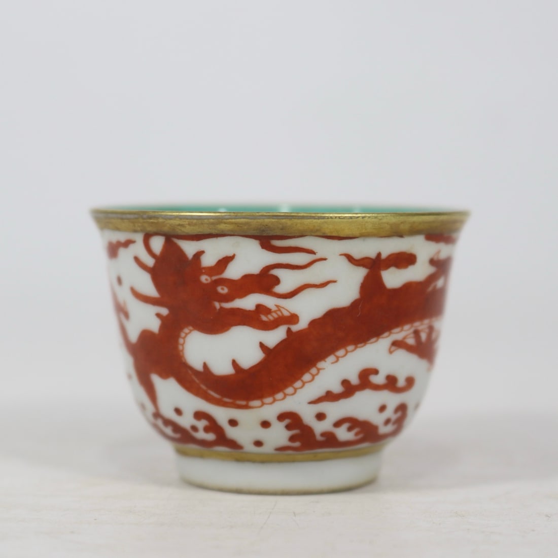 An Exquisite Iron-Red Dragon Pattern Cup - 3