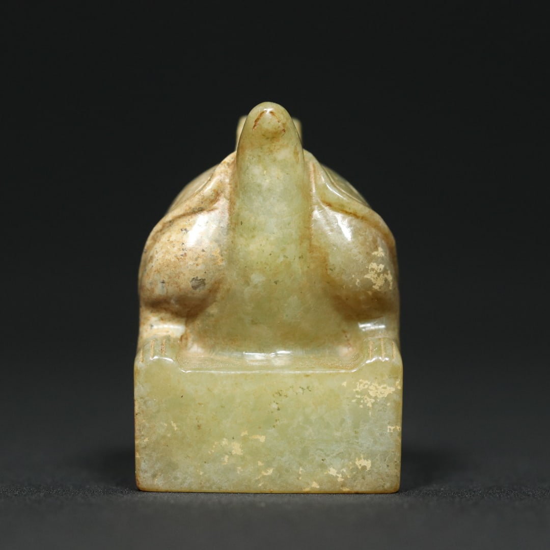 An Exquisite White Jade Turtle Seal - 4