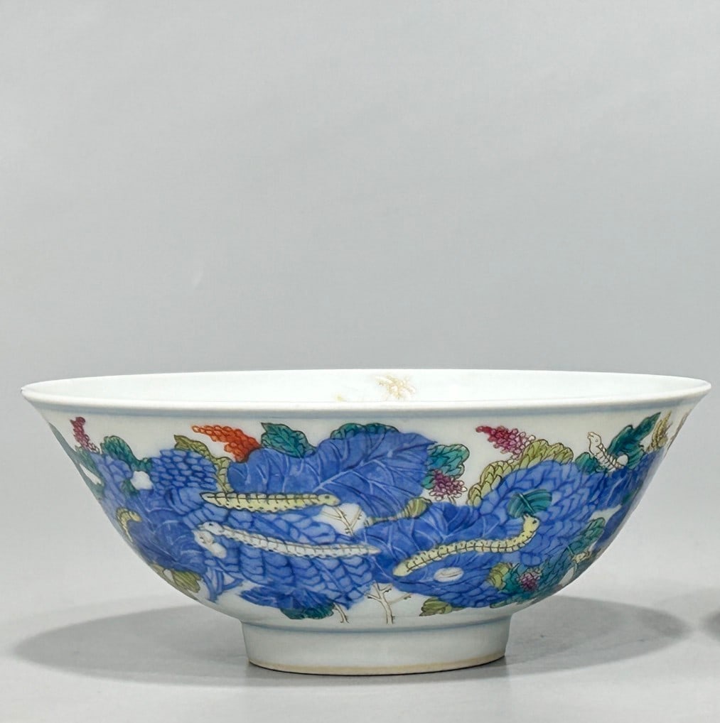 An Exquisite Doucai Flower Pattern with poem Bowl: An Exquisite Doucai Flower Pattern with poem Bowl Qing Dynasty, China Yongzheng Six-character Mark Size:4.5cmx11cm (The Dimensions Of All Batches Are Manually Measured.If You Need More Detailed Inform