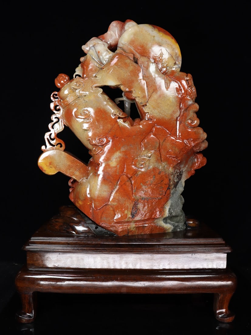 An Exquisite Shoushan Stone Dragon Pattern Ornament - 10