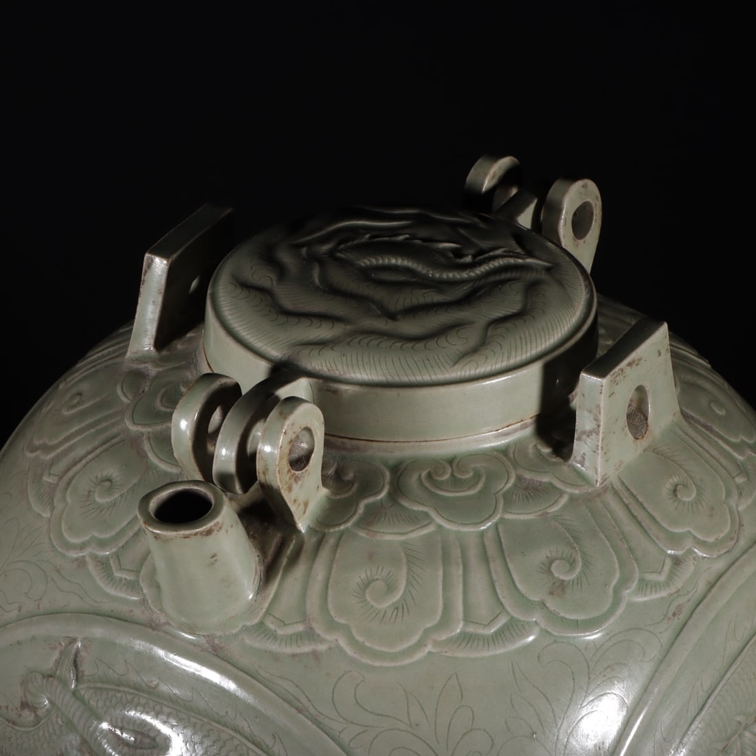 An Exquisite Yue yao Celadon Dragon Pattern Jar - 6